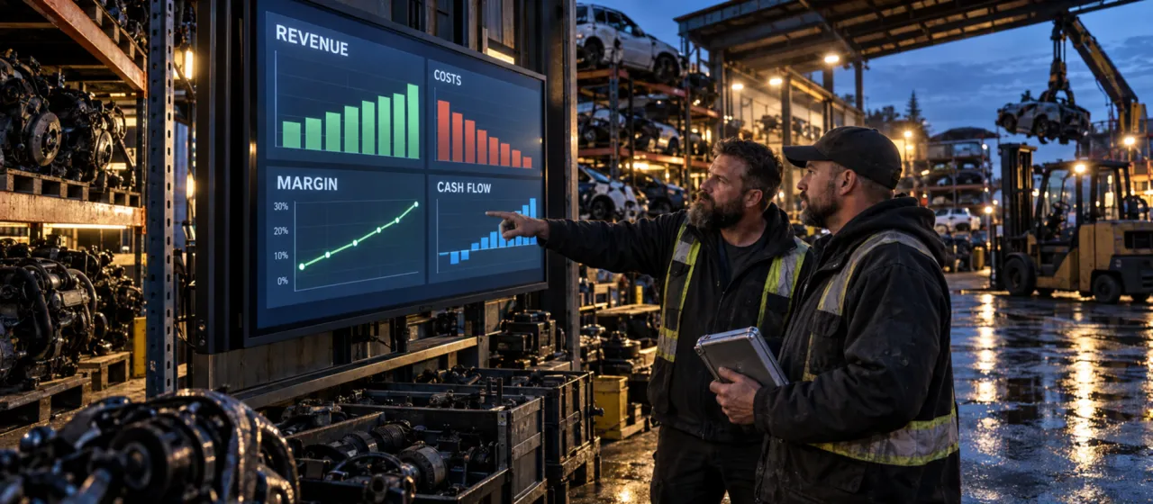 The salvage yard financial model: donor unit economics, the P&L, and the cash-flow traps of an auto-recycling business