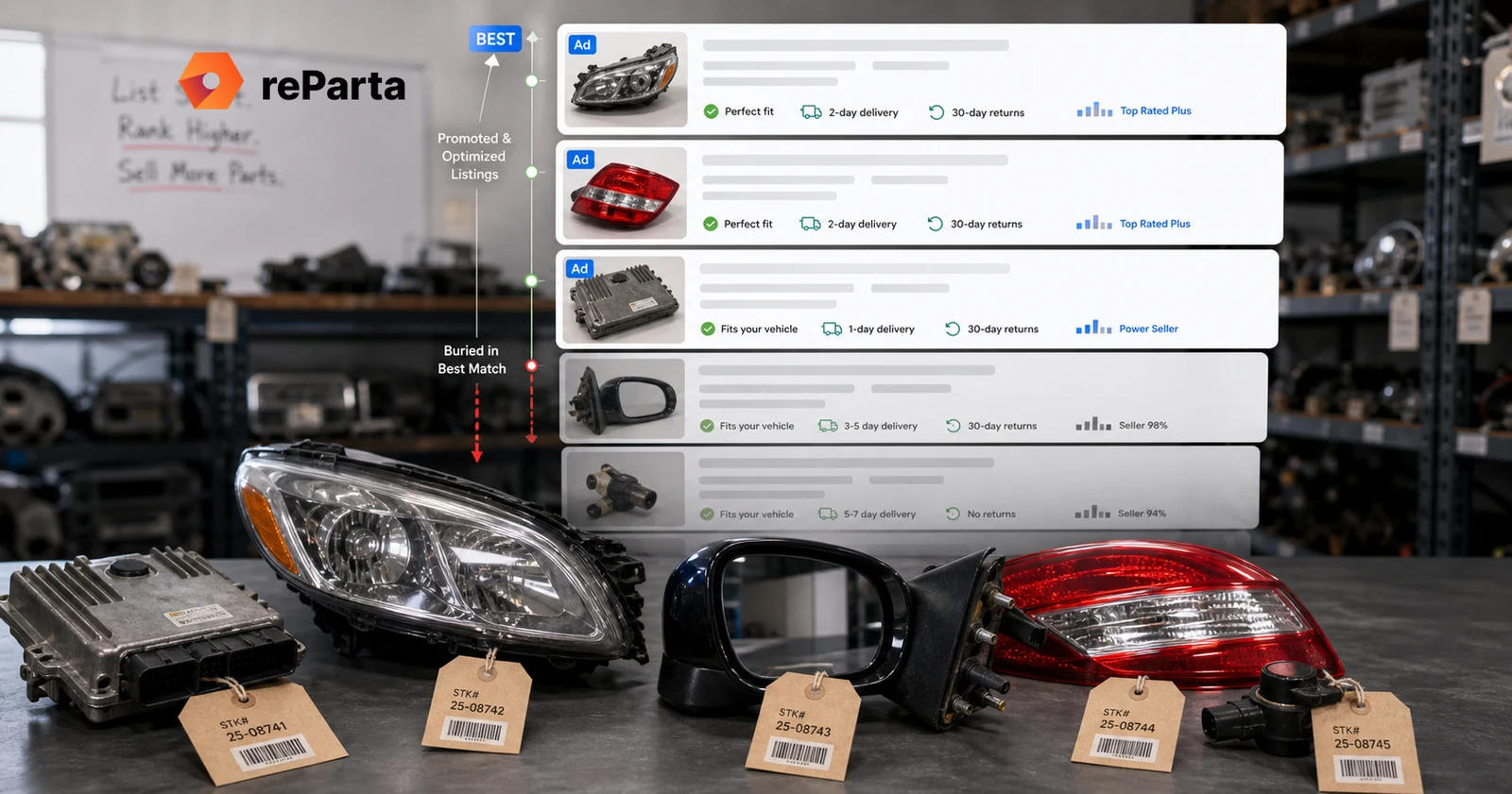 Auto Parts Not Selling on eBay? How Best Match Ranks Parts